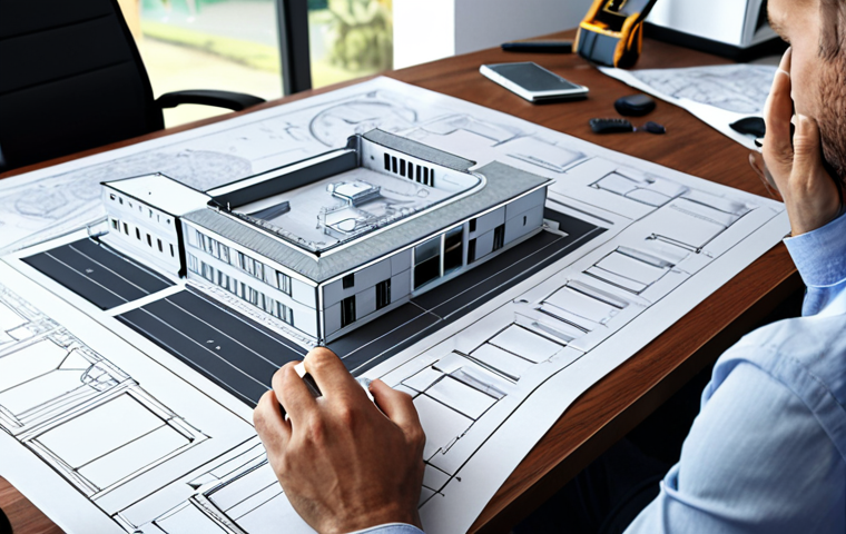 **

Architect working diligently on a BIM software, surrounded by blueprints and construction plans. Emphasize the modern, digital workspace with a focus on accuracy and efficiency. The scene should convey the use of technology to streamline the architectural design process and reduce errors.

**